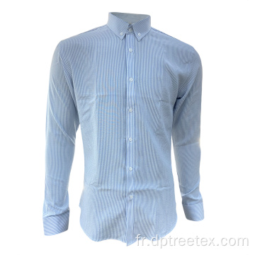 Chemise robe à bouton à rayures masculin